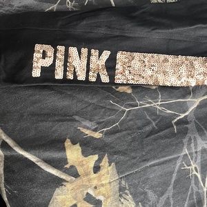 Pink leggings black and gold sequins size medium